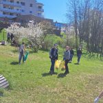 Uczniowie podczas akcji sprzątania terenu wokół Zalewu Kieleckiego