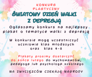Konkurs plastyczny–Światowy Dzień Walki z Depresją