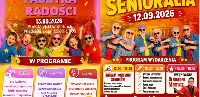 Plakaty informujące o wydarzeniach