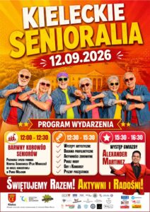 plakat informujący o Kieleckich Seniorliach